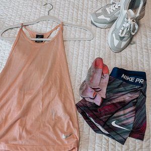 Nike Dri-Fit Light Pink Mesh Singlet/Tank Top